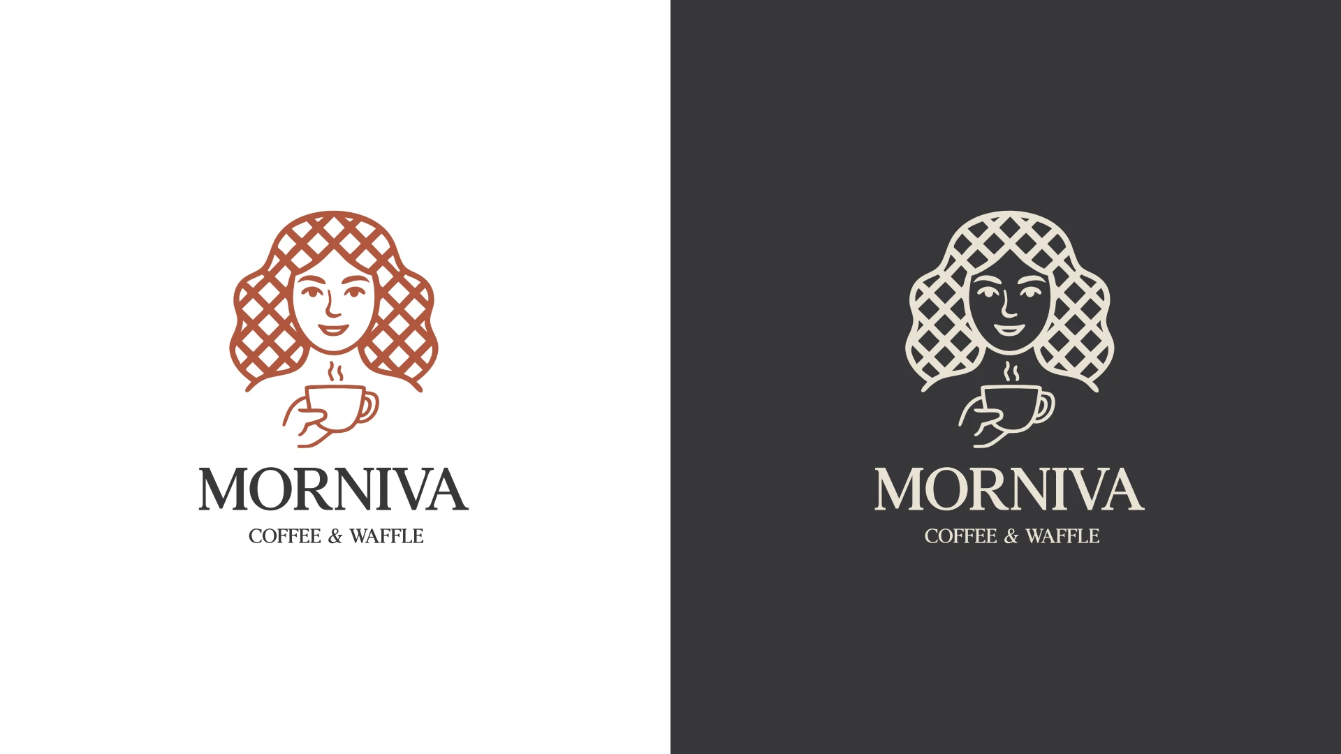 Morniva logosunun açık ve koyu zemin kullanımı