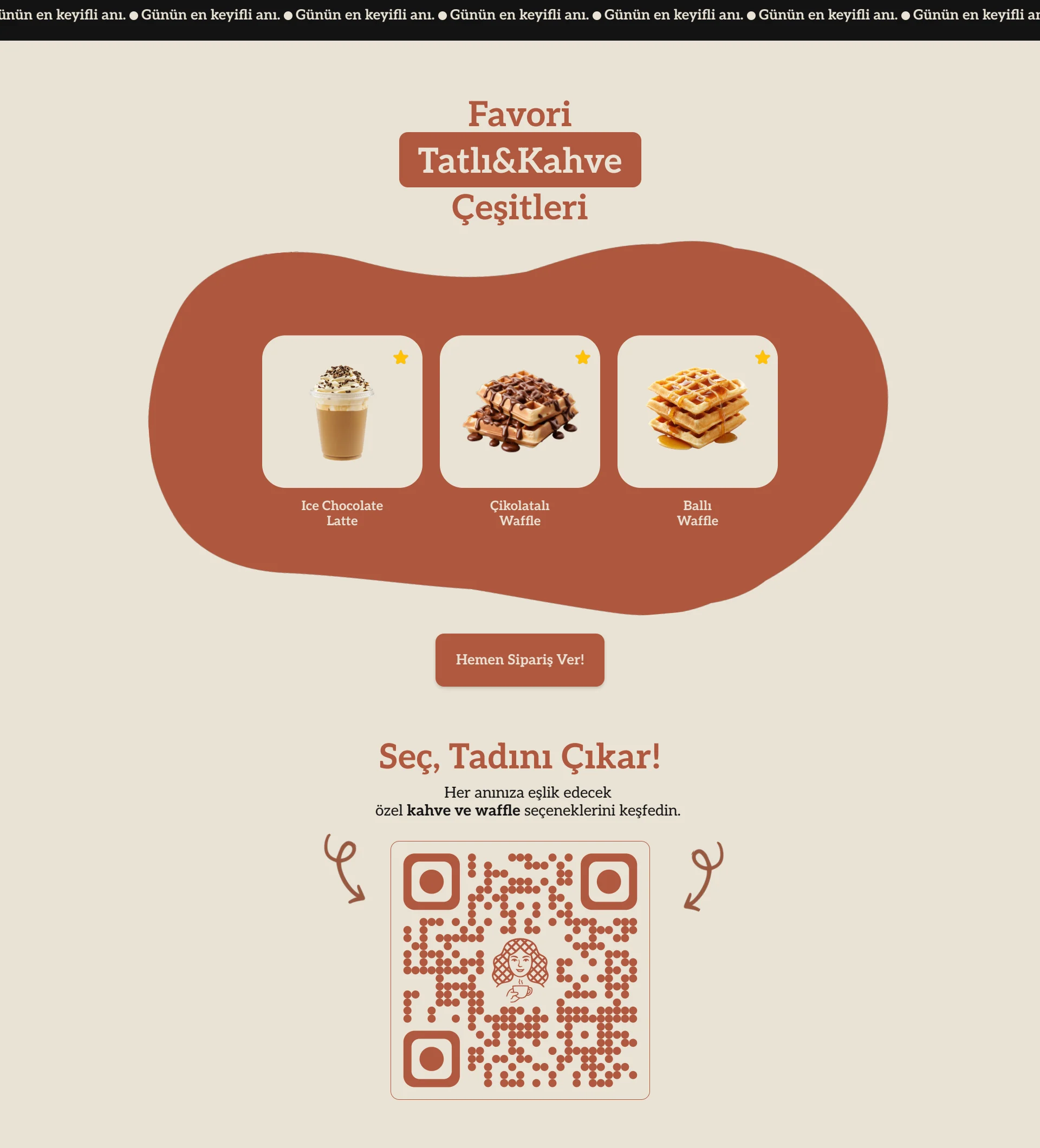 Morniva web sitesi ürün seçkisi ve menü bölümü