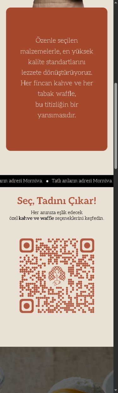 Morniva web sitesi mobil görünümü, bölüm 2