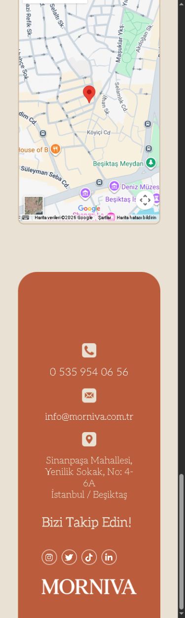 Morniva web sitesi mobil görünümü, bölüm 5