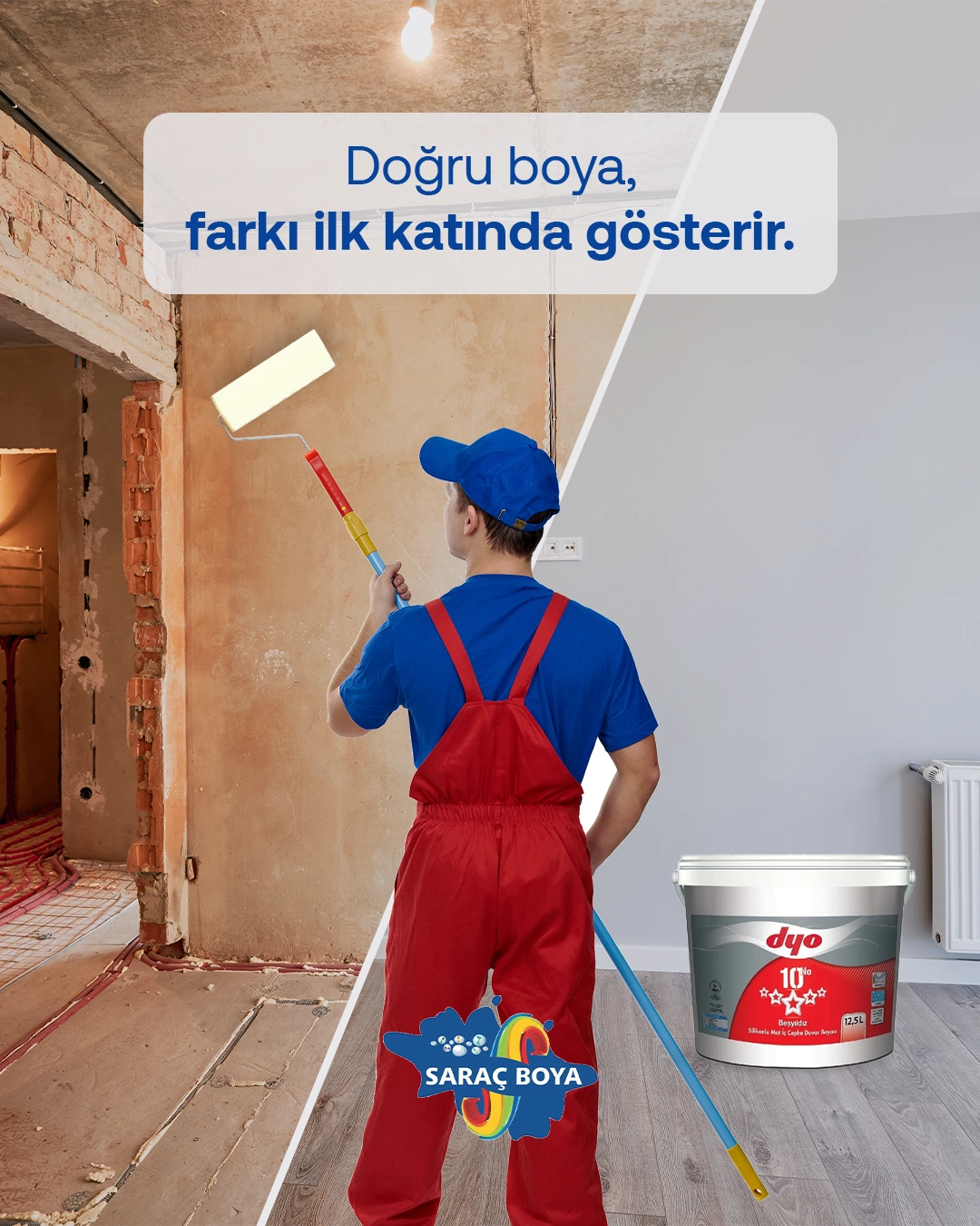 Saraç Boya sosyal medya tasarımı