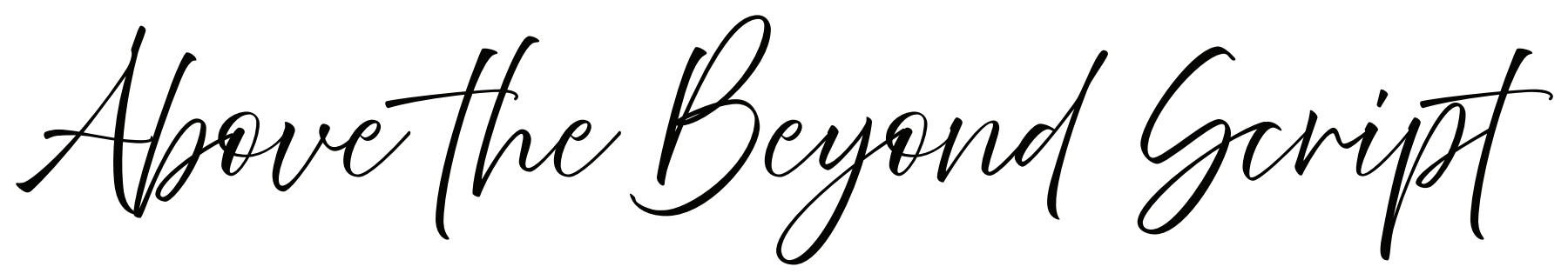 Above the Beyond Script el yazısı örneği